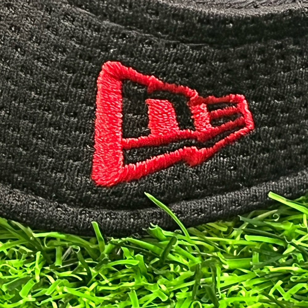 Embroidered New Era Albuquerque Isotopes Black and Red Hat Clean-Up Visor - Picture 7 of 15